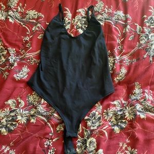 Practically new, Free People Black spaghetti strap Bodysuit